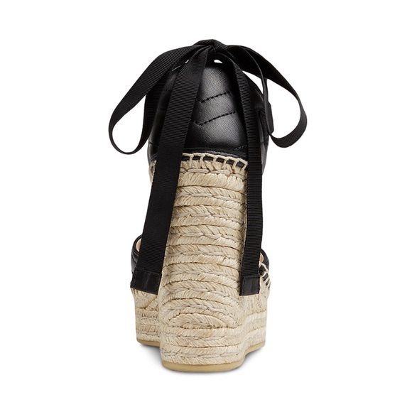 Gucci crafted in black leather set against a cord platform.. worn once - Picture 10 of 12